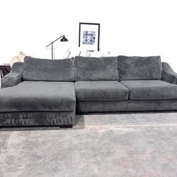 Grey Oversized Delano Lounge Sectional Couch Sofa