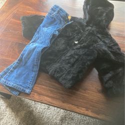 Baby Girls Fury Jacket &  Jeans Size 3T 