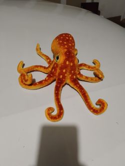 Fiesta Orange Octopus Plush Stuffed Animal $5.00