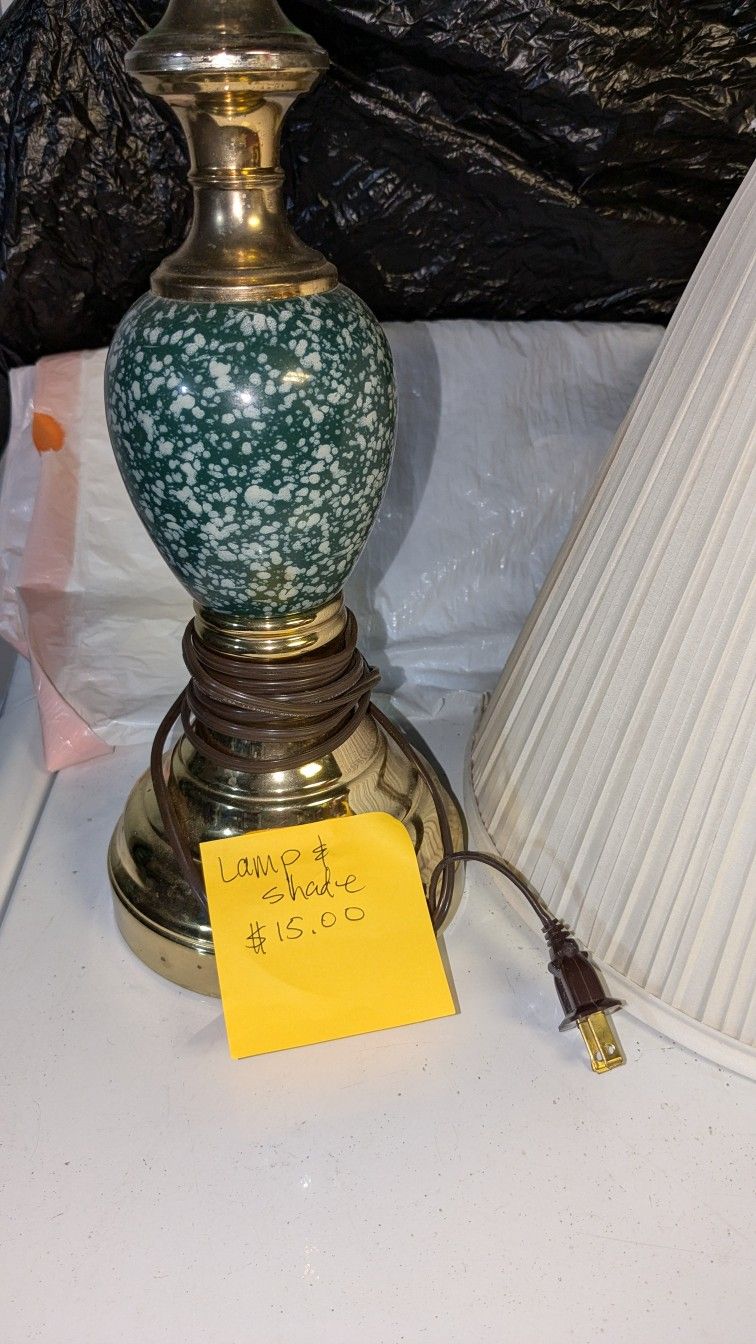 Vintage Lamp And Shade $15
