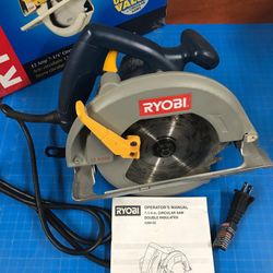 Ryobi 7-1/4 inch Circular Saw 12 amp CSB122 Corded Power Saw 7” 7-14” Blade Wood Carpentry