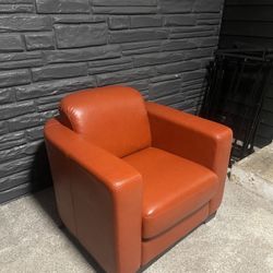 Orange Leather Chair