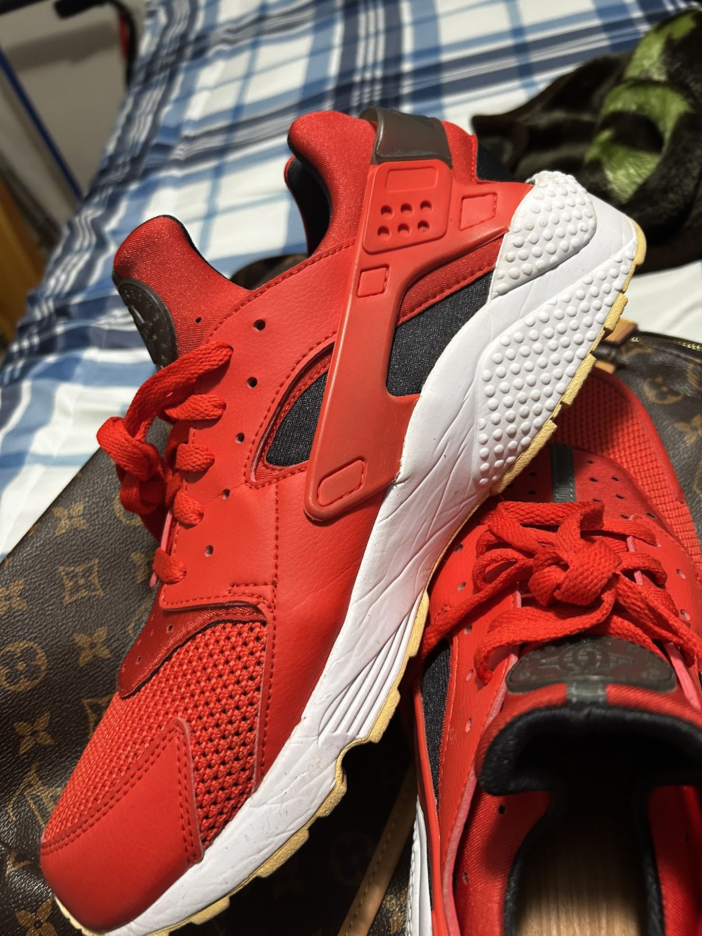 Nike Air Huarache Men\'s Triple Varsity Red 318429-660 Lace-Up Running Shoes 8.5 Nike Men main image 4