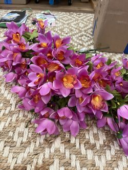 Purple Orchid Faux Flower Bundles