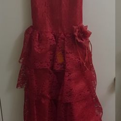 Red Girls Dress Size 6 