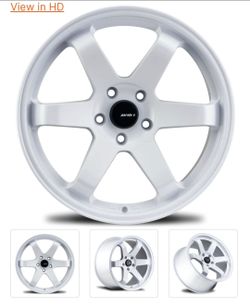 18" white wheels AV06 18x8.5