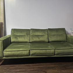 Green Suede Sofa Set