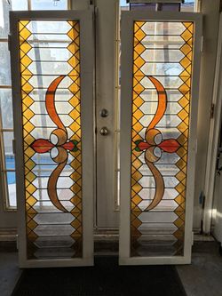 Vintage Stain Glass Side Doors 