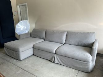 Free Delivery - Grey Crate & Barrel Deep Lounge Sectional