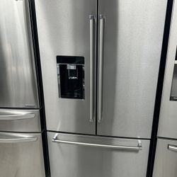 Kitcheniad-23.8 Cu.ft French Door Counter Depth Refrigerator Stainless Steel 