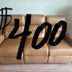 Leather Reclining Sofa $400 
