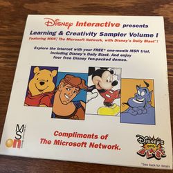 Disney’s Interactive Presents: Learning And Creativity, Sampler Volume 1 special edition. PC, CD ram.