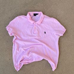 Ralph Lauren Pink Polo Shirt Mens XL Classic Fit