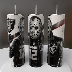 Las Vegas Raiders Football Jason Horror Tumbler