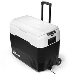 53 Quart Bluetooth Cooler Refrigerator Hard Cooler Keep Ice Fridge Rolling Cooler ECO Wheeler 