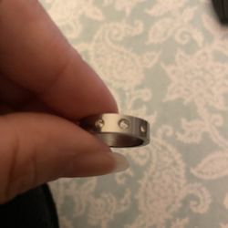 Stainless Steel Wedding Band Size 6 1/2