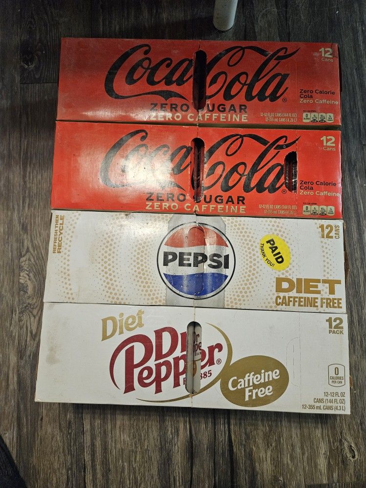 4 Cases Diet Caffeine Free Soda