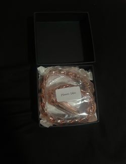 Moissanite Rose Gold Cuban Link Chain 25mm 16in