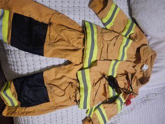 Kids Firefighter Costume Jumpsuit toddler  size 3-4