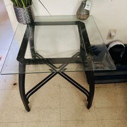 2 Glass End Tables 