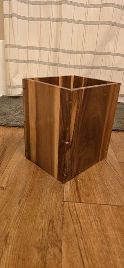 Wooden Waste Bin Trash Can