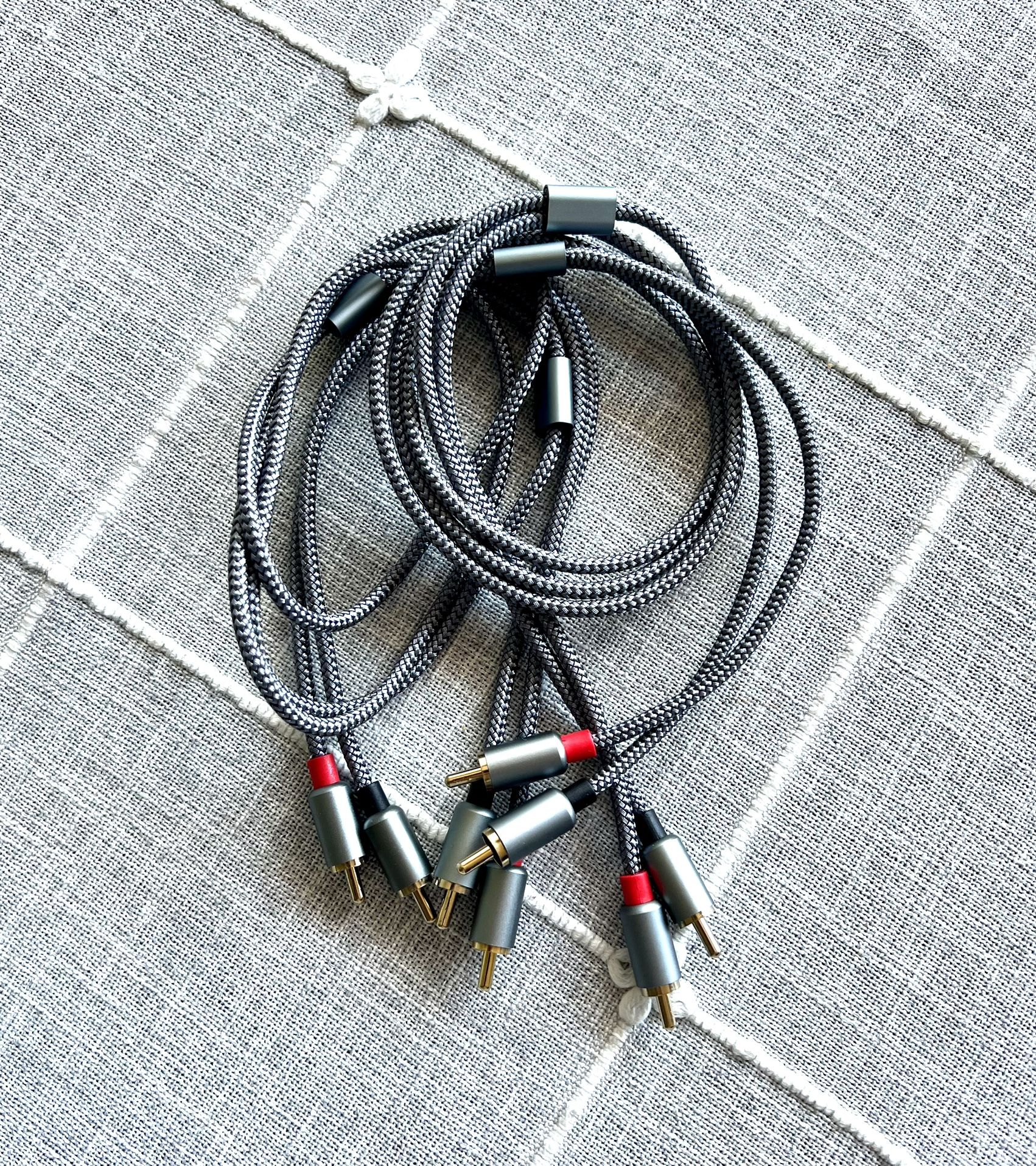 Two (2) RCA Cable, Goalfish 2RCA Male to 2RCA Male Braided Stereo Audio Cables【