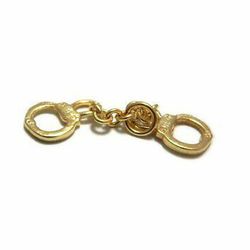 Police Handcuffs Pendant Charm 14k Yellow Gold