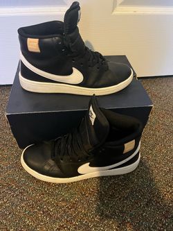 Nike High-Top Black Leather Sneakers