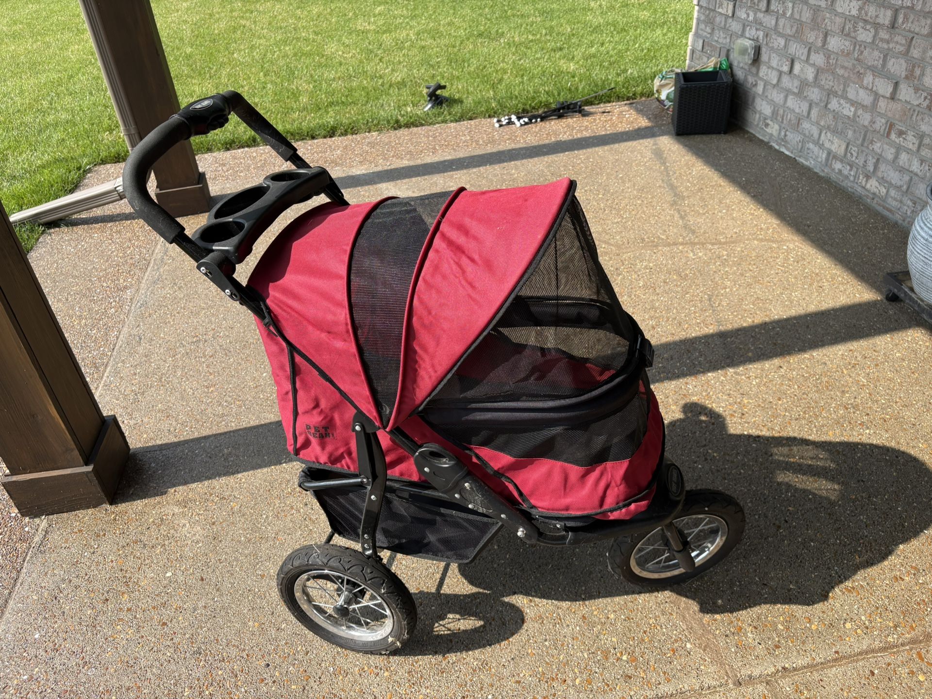 Pet Jogger Pet Stroller, Red