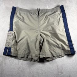 Vintage Nike Men’s 2XL Board Shorts Green Swim Trunks Drawstring #2A