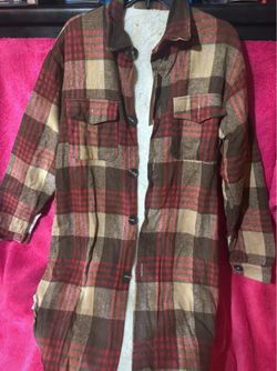 Plaid Flannel Sherpa-Lined Shirt Jacket