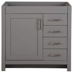 36 in. W x 22 in. D x 34 in. H Westcourt Bath Vanity Cabinet without Top in Sterling Gray $150