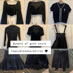Bundle - Goth/alt style tops/dresses/skirts