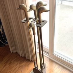 Vintage Brass Duck Set