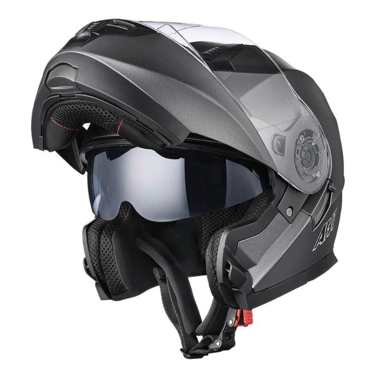 AHR RUN-M3 Motorcycle Helmet Modular Helmet Flip Up DOT 2-Visors Gray (Size Options) - Safety Helmet - Spring Sale