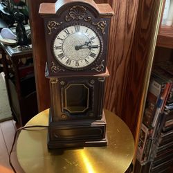 Antique 14inch Tall Swing Electric Clock Working Condition 