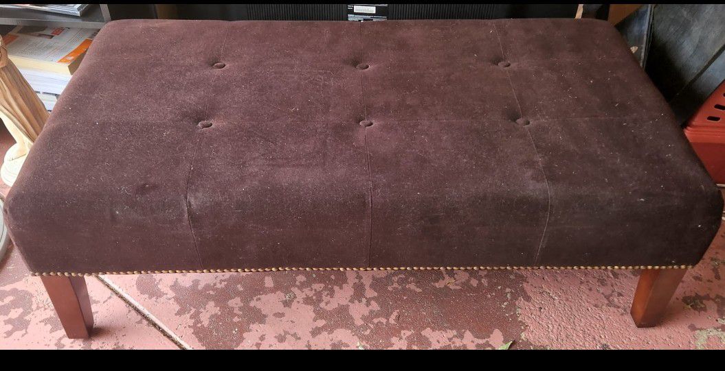 Ottoman New Brown Suede Material