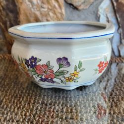 USAA Imports Floral Ceramic Planter