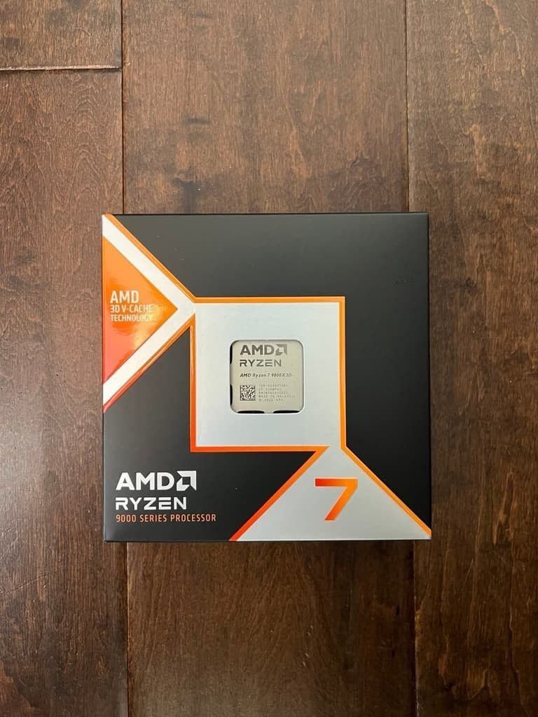 AMD 9000 series Ryzen 7 9800x3d 8-core, 16-thread desktop processor new in hand