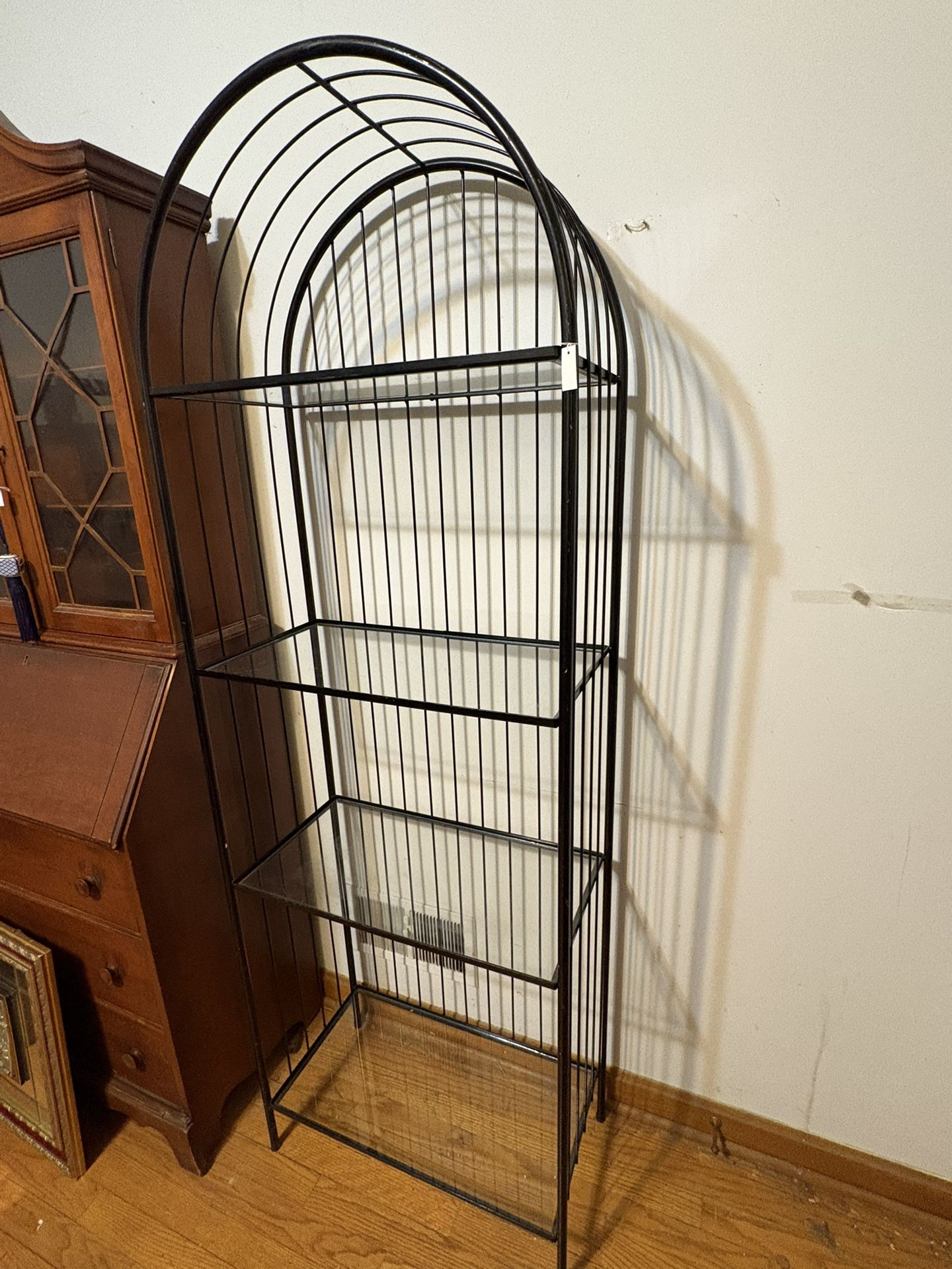 Black Metal Display With 4 Glass Shelves Call For An Appointment