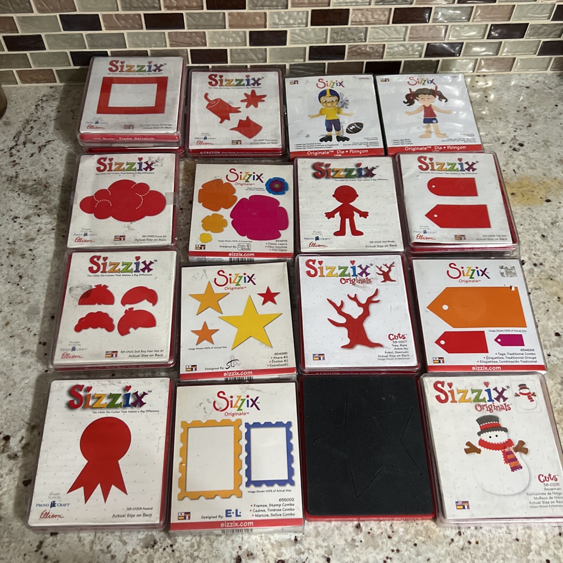 Sizzix RED Dies - Your Choice Of 16 Designs