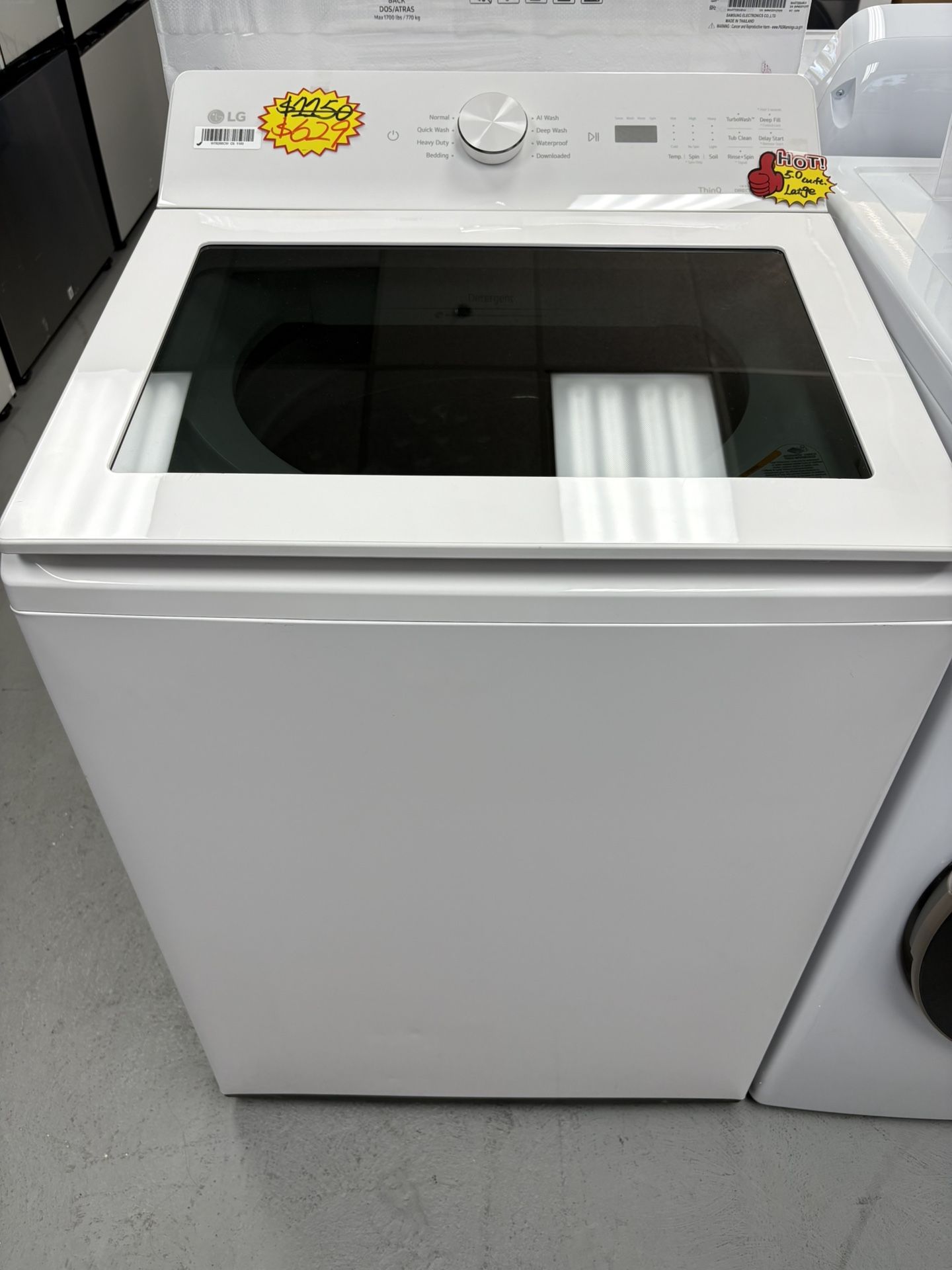 ✨LG 5.0 cu.ft. SMART Top Load Washer