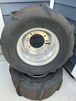 ATV Sand Paddle Tires mounted on Mitchell Aluminum Wheels