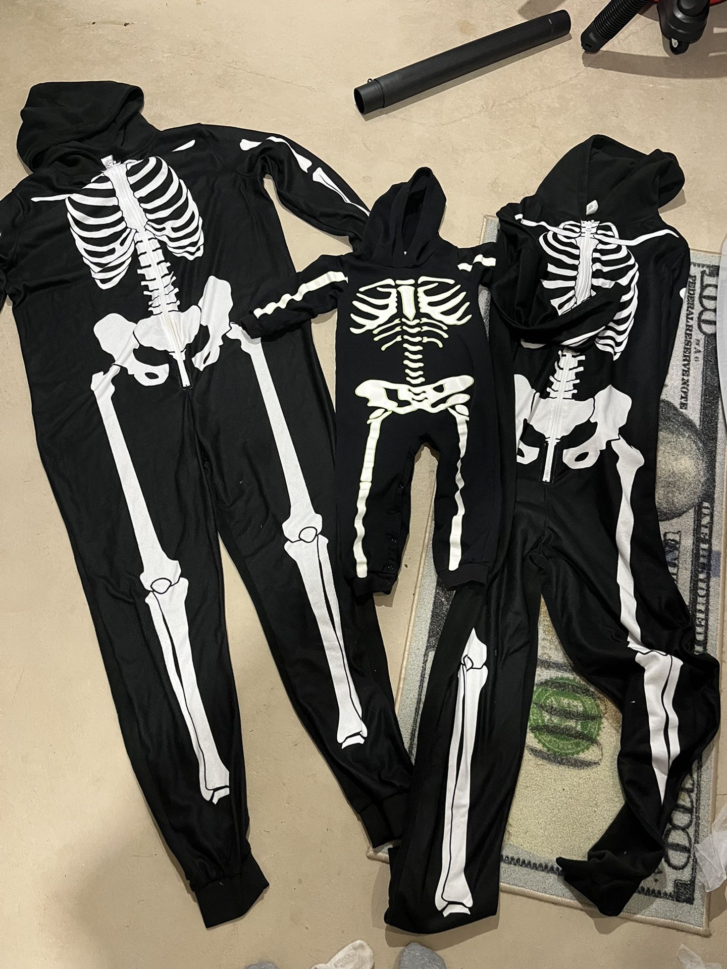 Family Skeleton Onesies Halloween Costume 