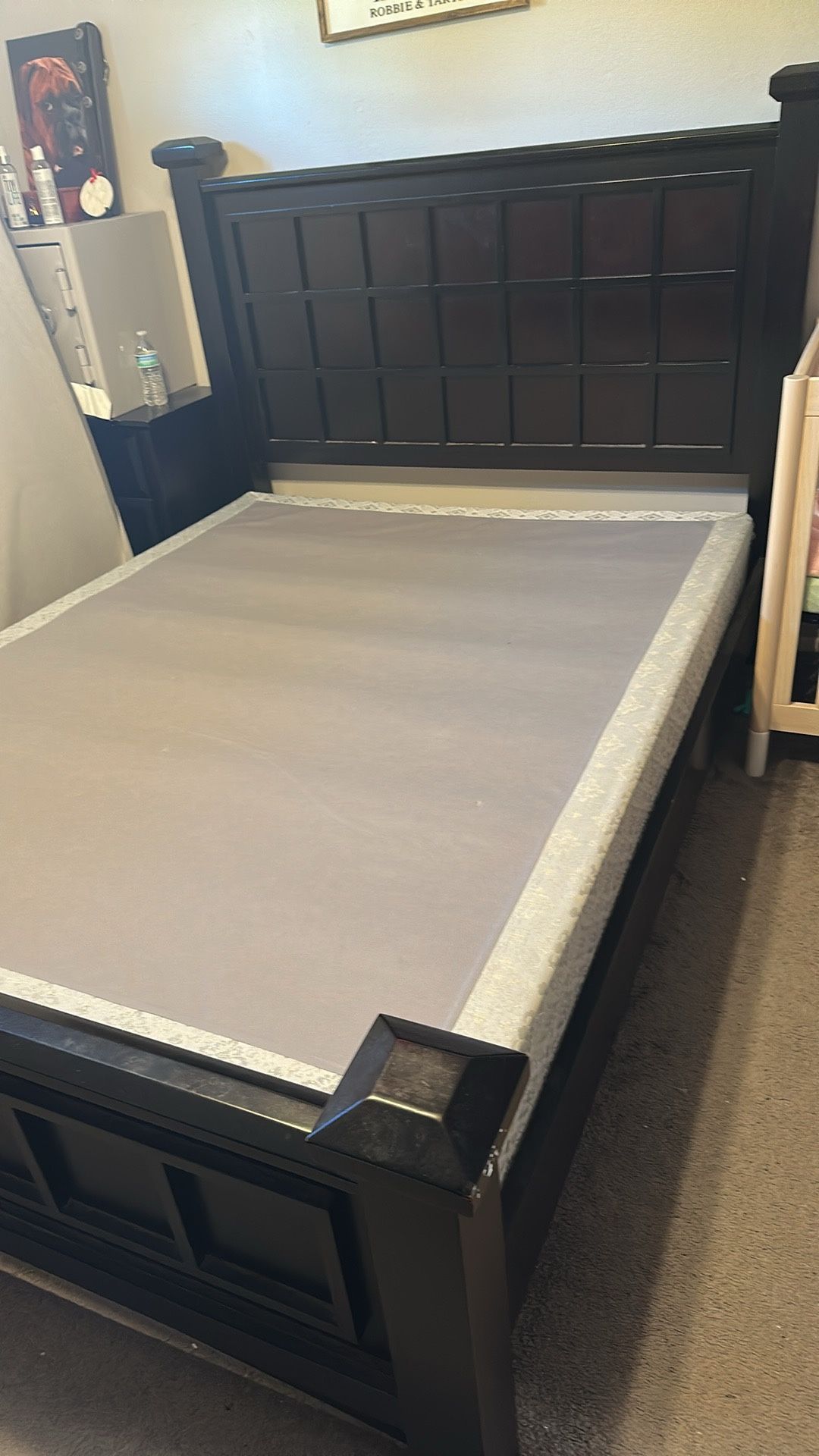 Queen Box Spring And Bed Frame 