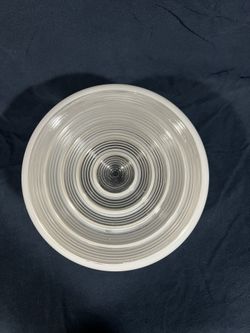 2 White And Clear Retro Glass Drum Shade