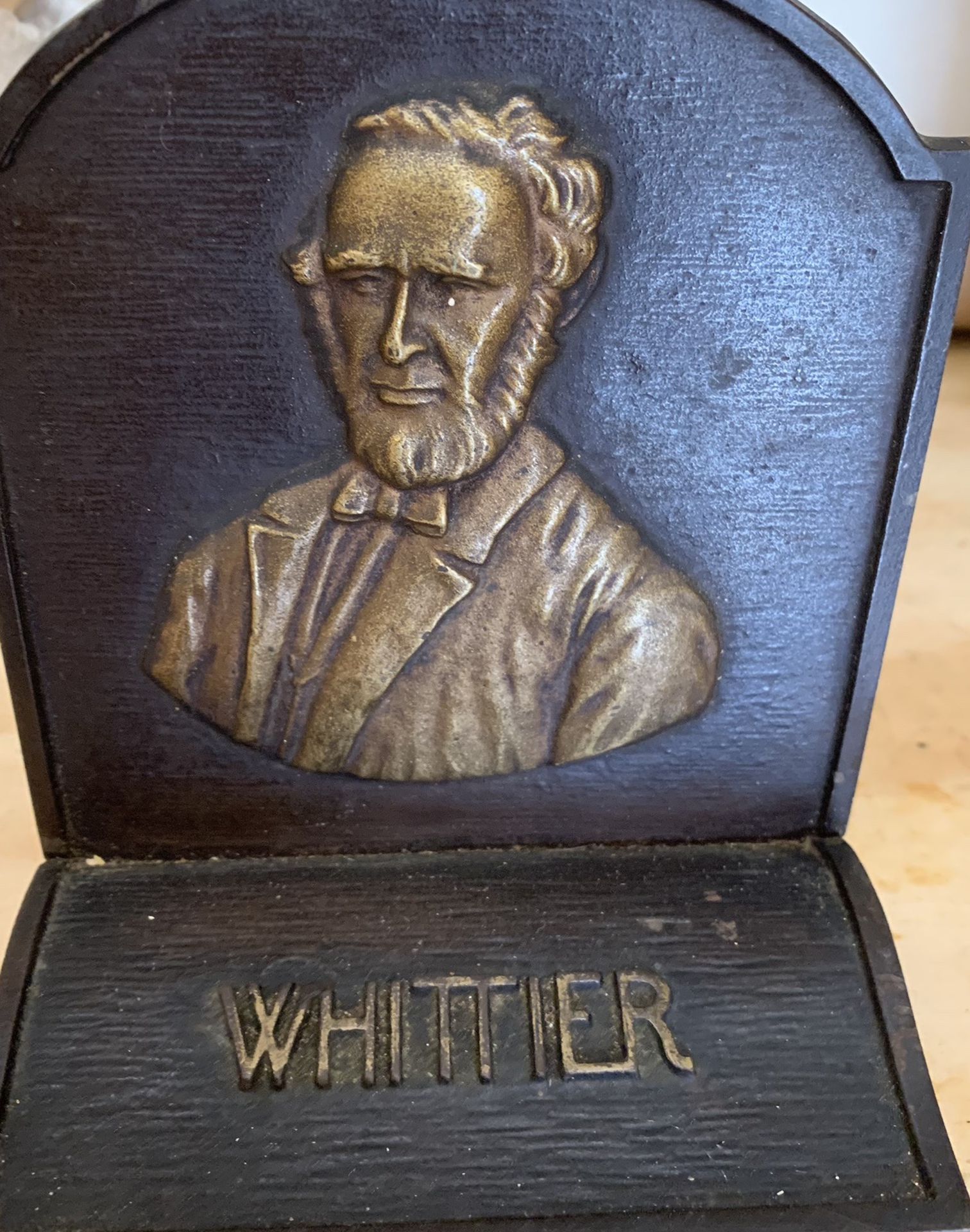 John Greenleaf Whittier Antique Cast Iron Bookend