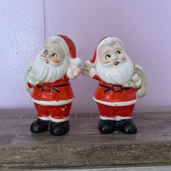 Vintage Santa Salt And Pepper Shakers