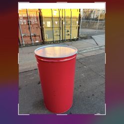 55 Gallon Steel Trash Drum, Open Head Food grade