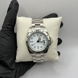 White & Silver Luxury Watch